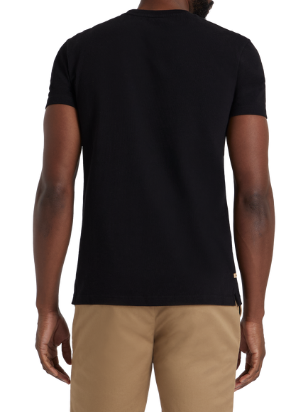 SPOKE Heavyweight Cotton Slim Fit T-Shirt - view 2, Black