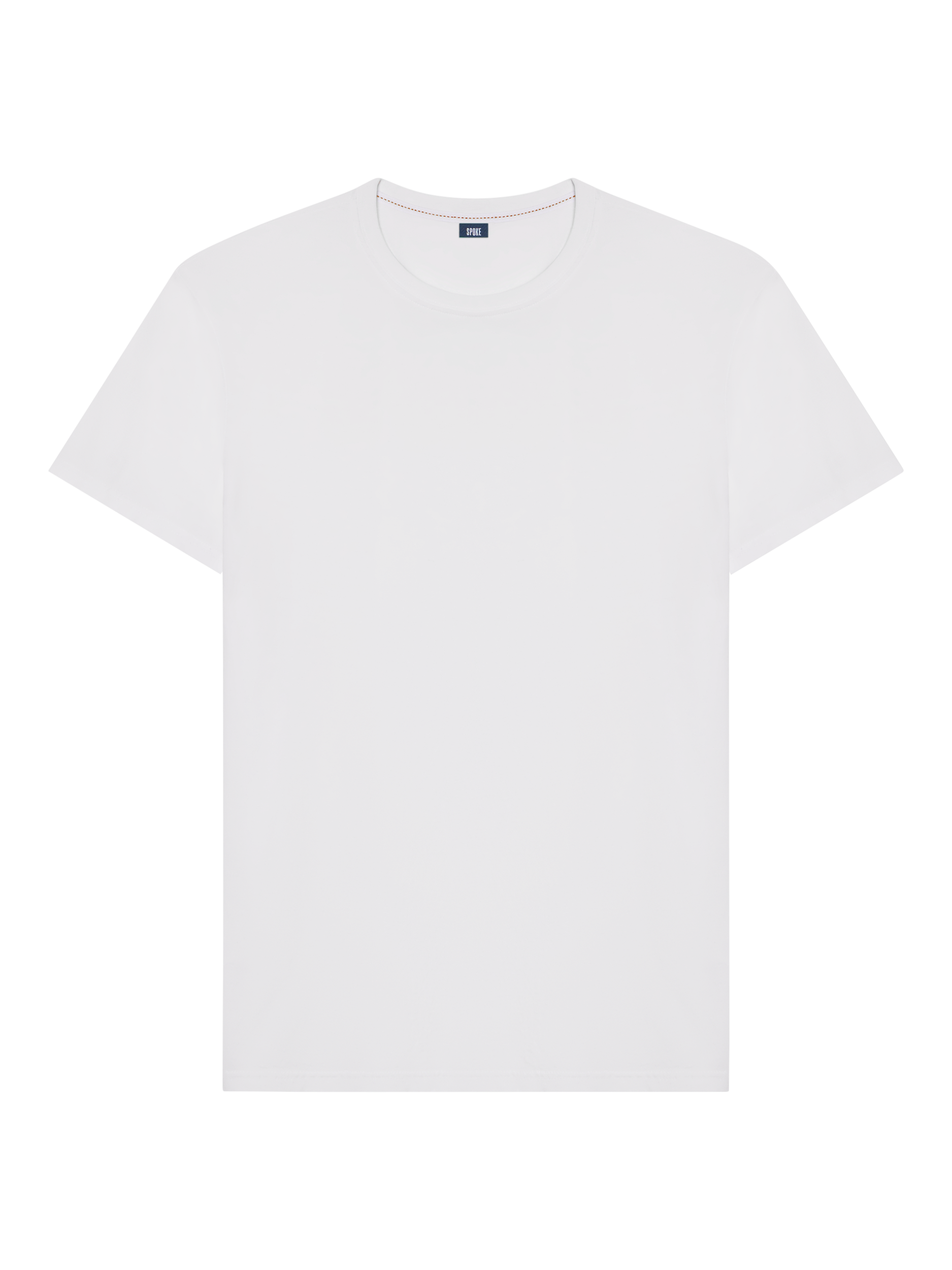 Product image 1 of 6, which shows SPOKE Heavyweight Cotton Slim Fit T-Shirt, White, S Sht