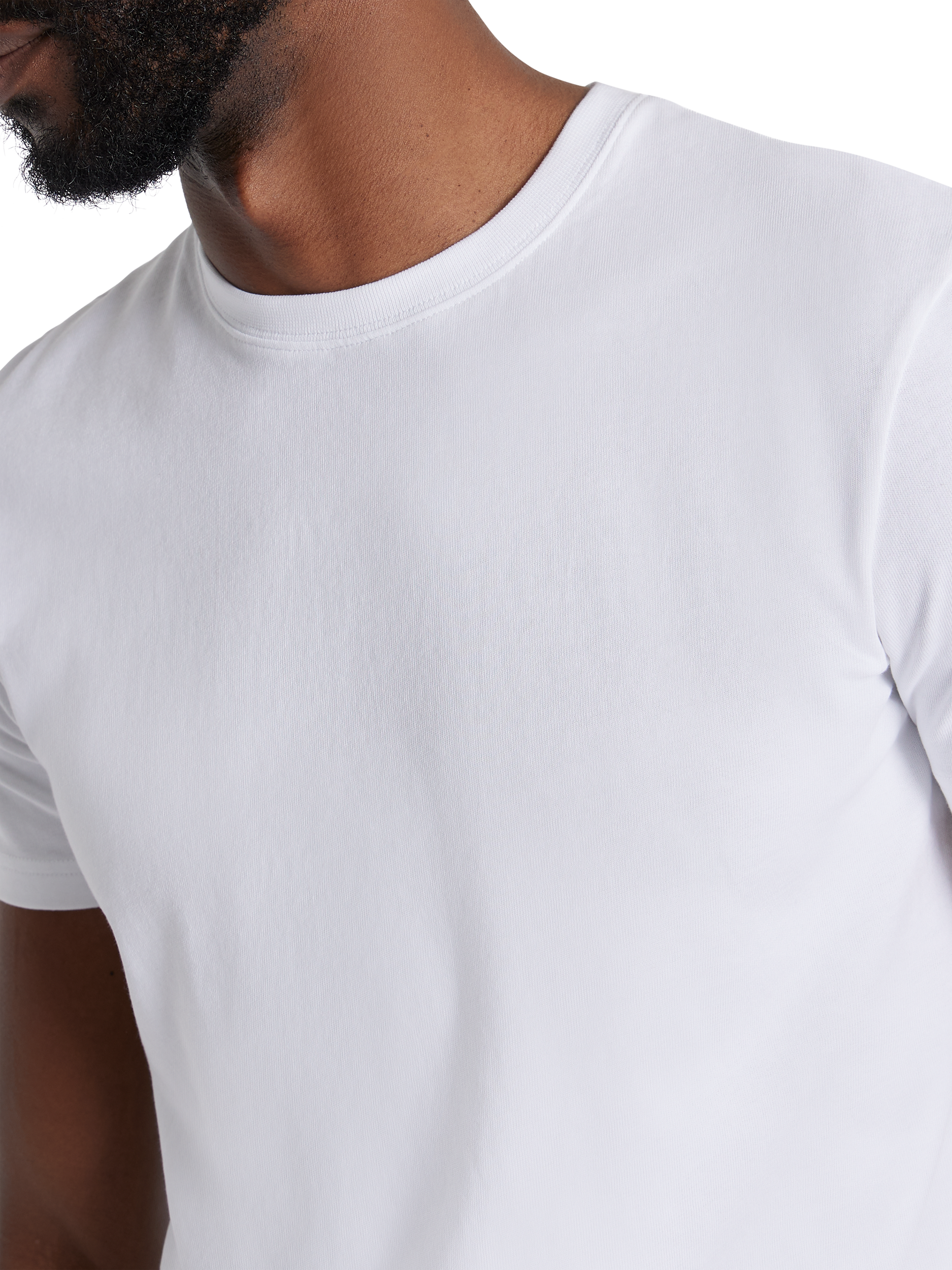 Product image 4 of 6, which shows SPOKE Heavyweight Cotton Slim Fit T-Shirt, White, S Sht