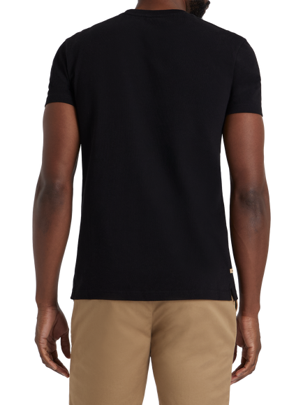 SPOKE Heavyweight Cotton Straight Fit T-Shirt - view 2, Black