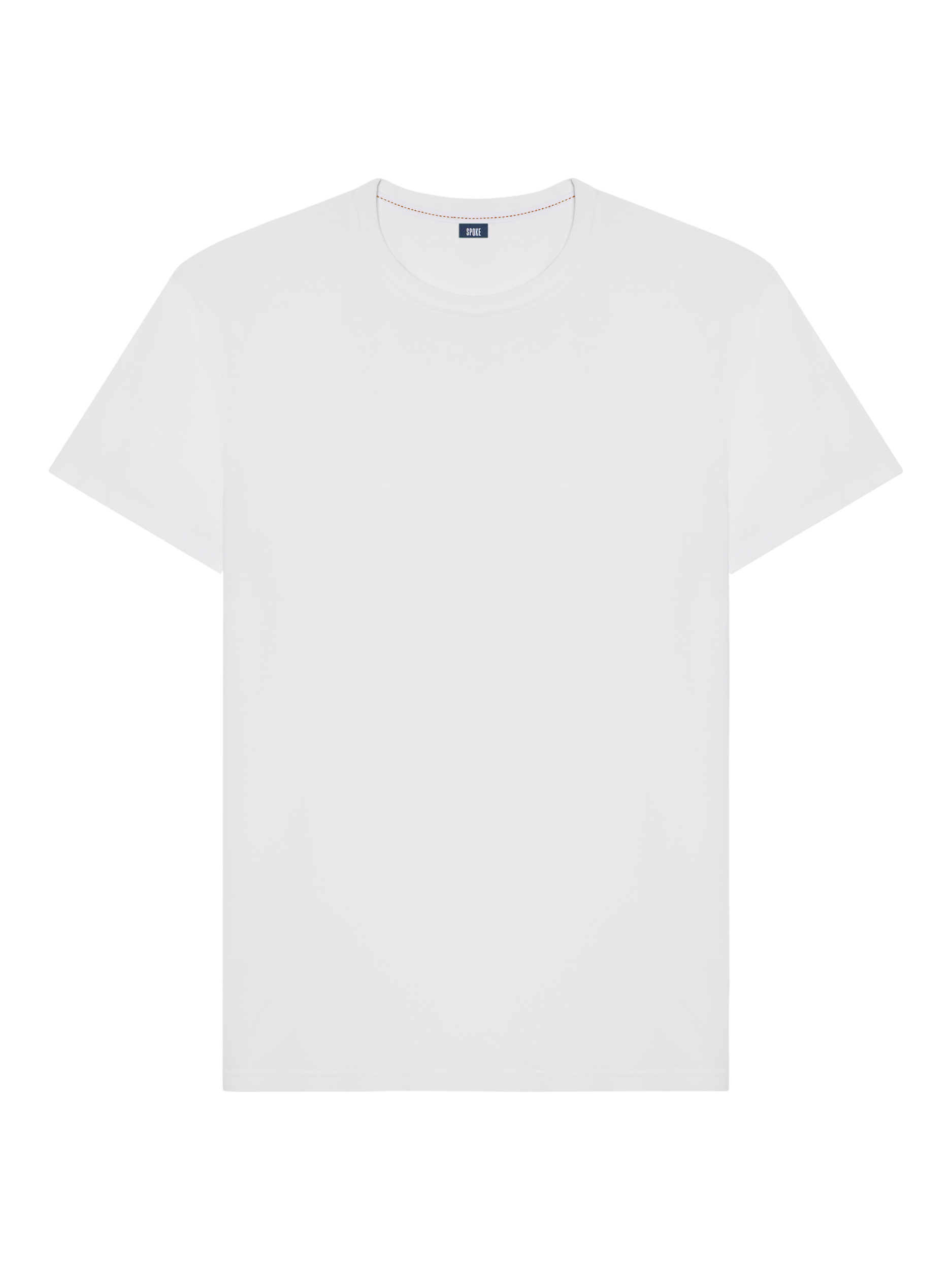 Product image 1 of 6, which shows SPOKE Heavyweight Cotton Straight Fit T-Shirt, White, S Reg