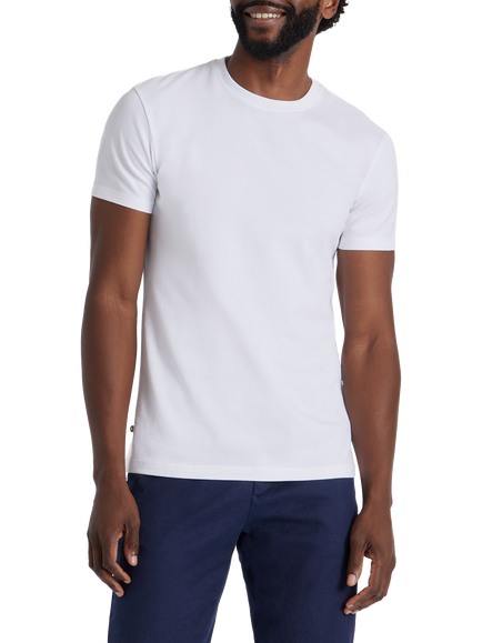 SPOKE Heavyweight Cotton Straight Fit T-Shirt, White