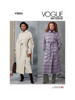 Vogue Misses' Trench Coat Sewing Pattern V2055, White
