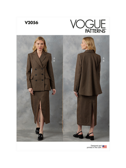 Vogue Misses' Jacket and Skirt Sewing Pattern, V2056, White