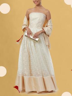 Vogue Vintage Misses' Dresses and Stole Sewing Pattern V2061 - view 2, White