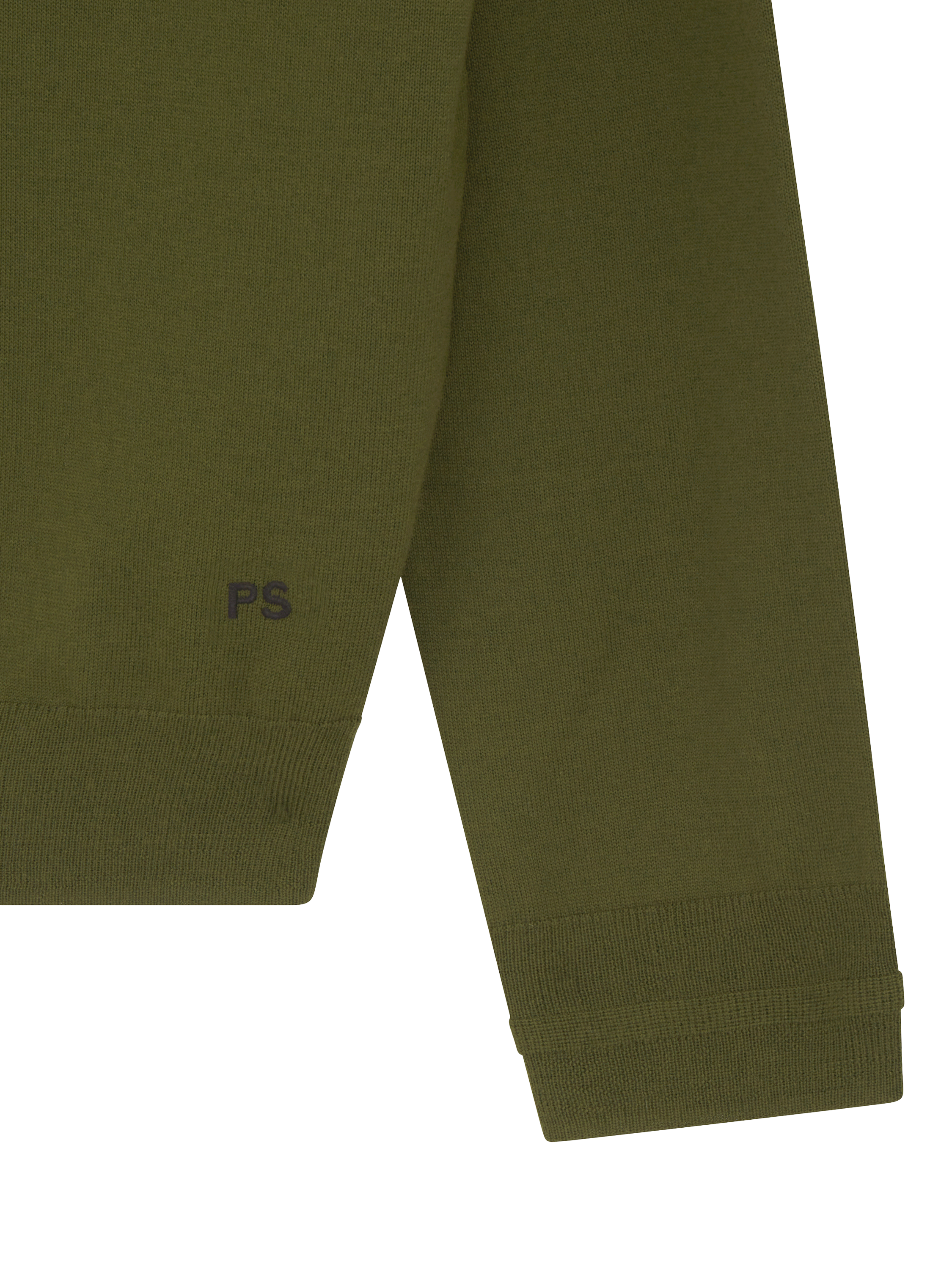 Product image 4 of 6, which shows PS Paul Smith Merino Wool Polo Top, Green, S