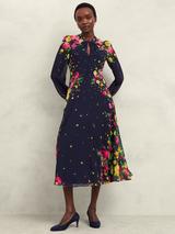 【海外限定】Hobbsワンピース☆Sloane Jacquard Silk Dress, Bla Sloane Silk Dress | Hobbs US |