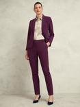 Hobbs Petite Sami Tailored Trousers, Warm Plum