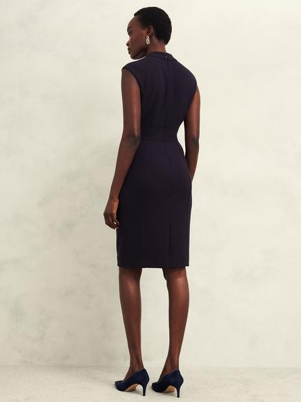 Hobbs Petite Aly Tailored Dress, Navy - view 2, Navy
