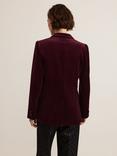 Phase Eight Bridie Velvet Blazer, Burgundy