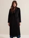 Phase Eight Petite Lydia Wool Rich Coat, Black