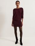 Phase Eight Becca Batwing Dress, Burgundy