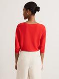 Phase Eight Cristine Fine Knit Batwing Jumper, Red