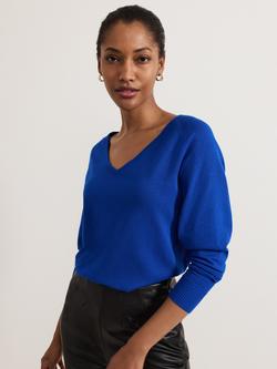 Phase Eight Senita V-Neck Jumper, Blue