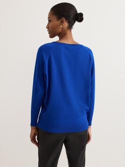 Phase Eight Senita V-Neck Jumper - view 2, Blue