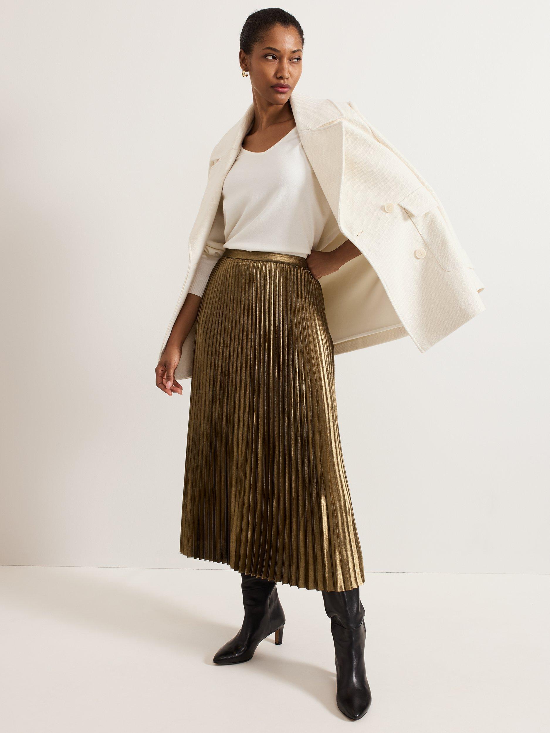 Product image 5 of 6, which shows Phase Eight Senita V-Neck Jumper, Winter White, XS