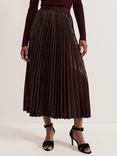 Phase Eight Alaina Sequin Skirt, Burgundy