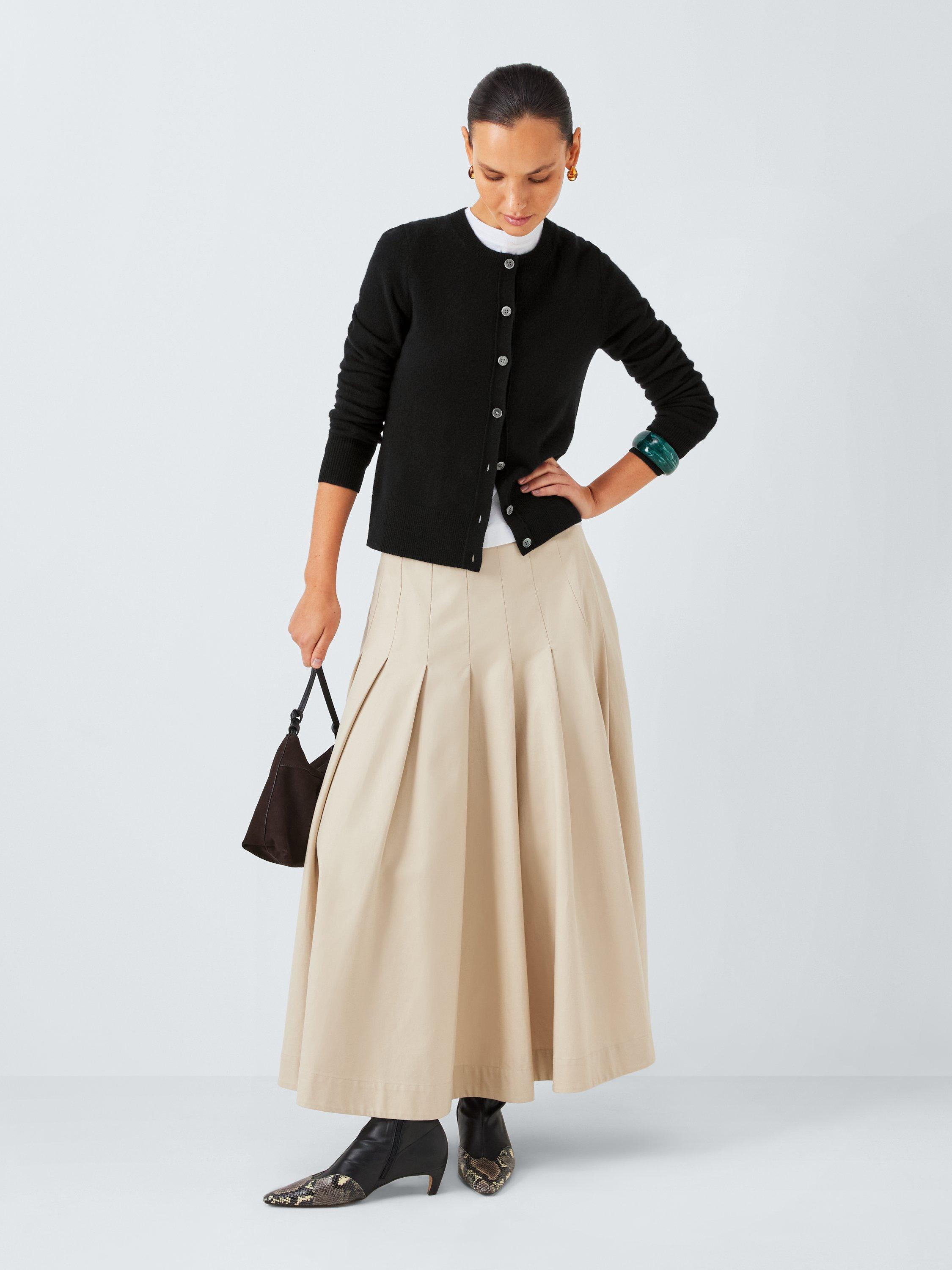 Product image 4 of 7, which shows John Lewis Cashmere Crew Neck Cardigan, Black, 8