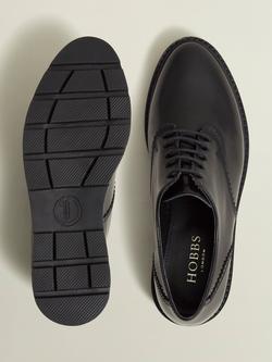 Hobbs Chelsey Leather Lace Up Brogue Shoes, Black - view 2, Black