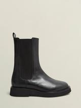Hobbs Farrah Leather Chunky Lace Up Boots Black
