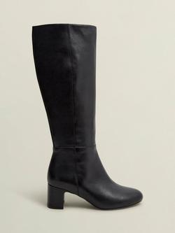 Hobbs Caroline Leather Knee High Boots, Black, Black