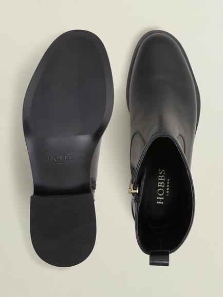 Hobbs Georgia Leather Ankle Boots, Black - view 2, Black