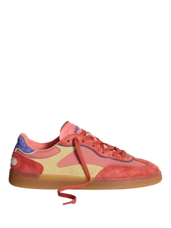 HOFF Park Pink Leather Blend Lace Up Trainers, Pink/Multi, Pink/Multi