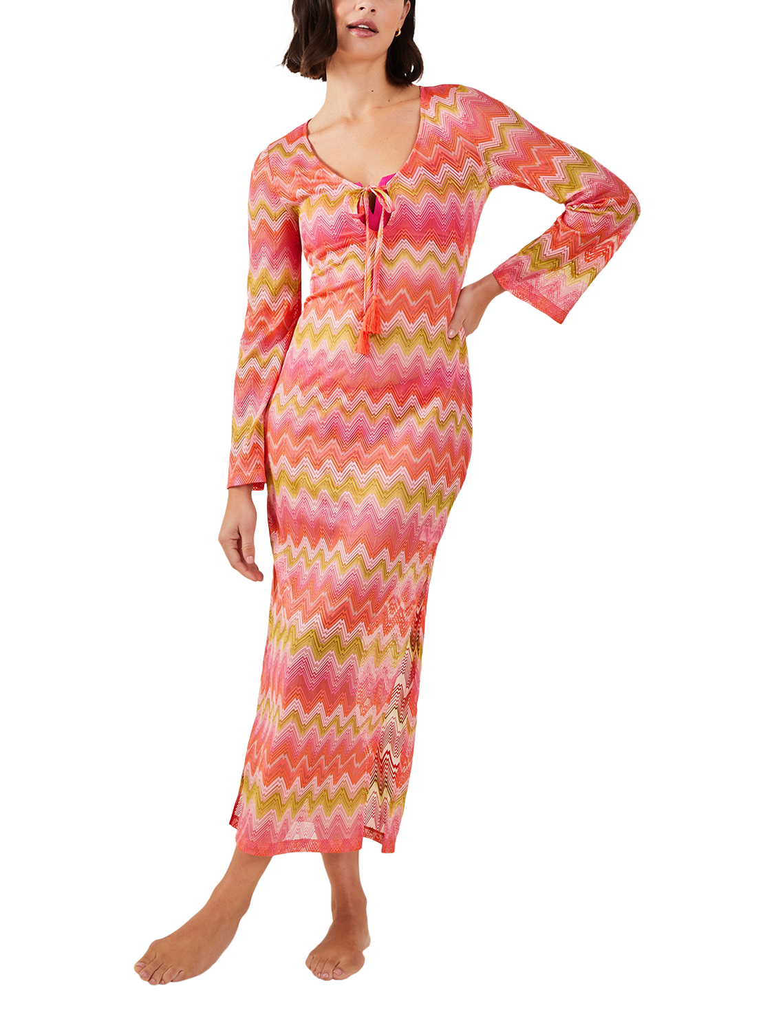 Accessorize Crochet Maxi Dress, Multi