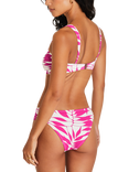 Accessorize Palm Print Bandeau Bikini Top, Pink