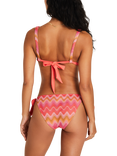 Accessorize Crochet Triangle Bikini Top, Bright/Multi