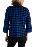 chesca Houndstooth Jacket, Cobalt/Black