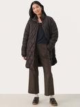 Part Two Olilas Mid Length Quilted Jacket, Chocolate Torte