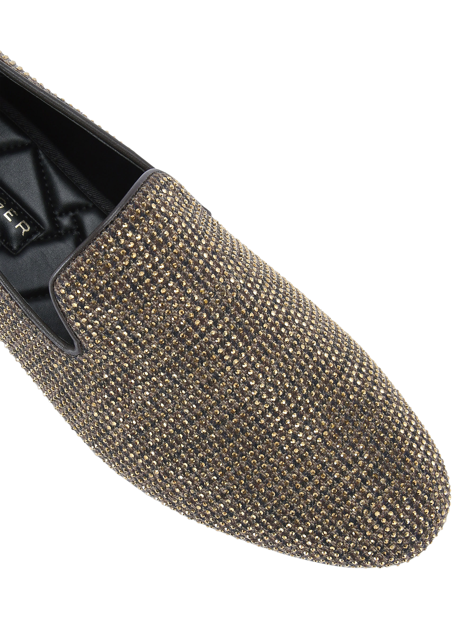 Product image 5 of 5, which shows Kurt Geiger London Ace Embellished Loafers, Gold, 6