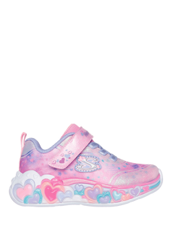Skechers Kids' S-Lights® Eternal Heart Lights Trainers, Lpmt