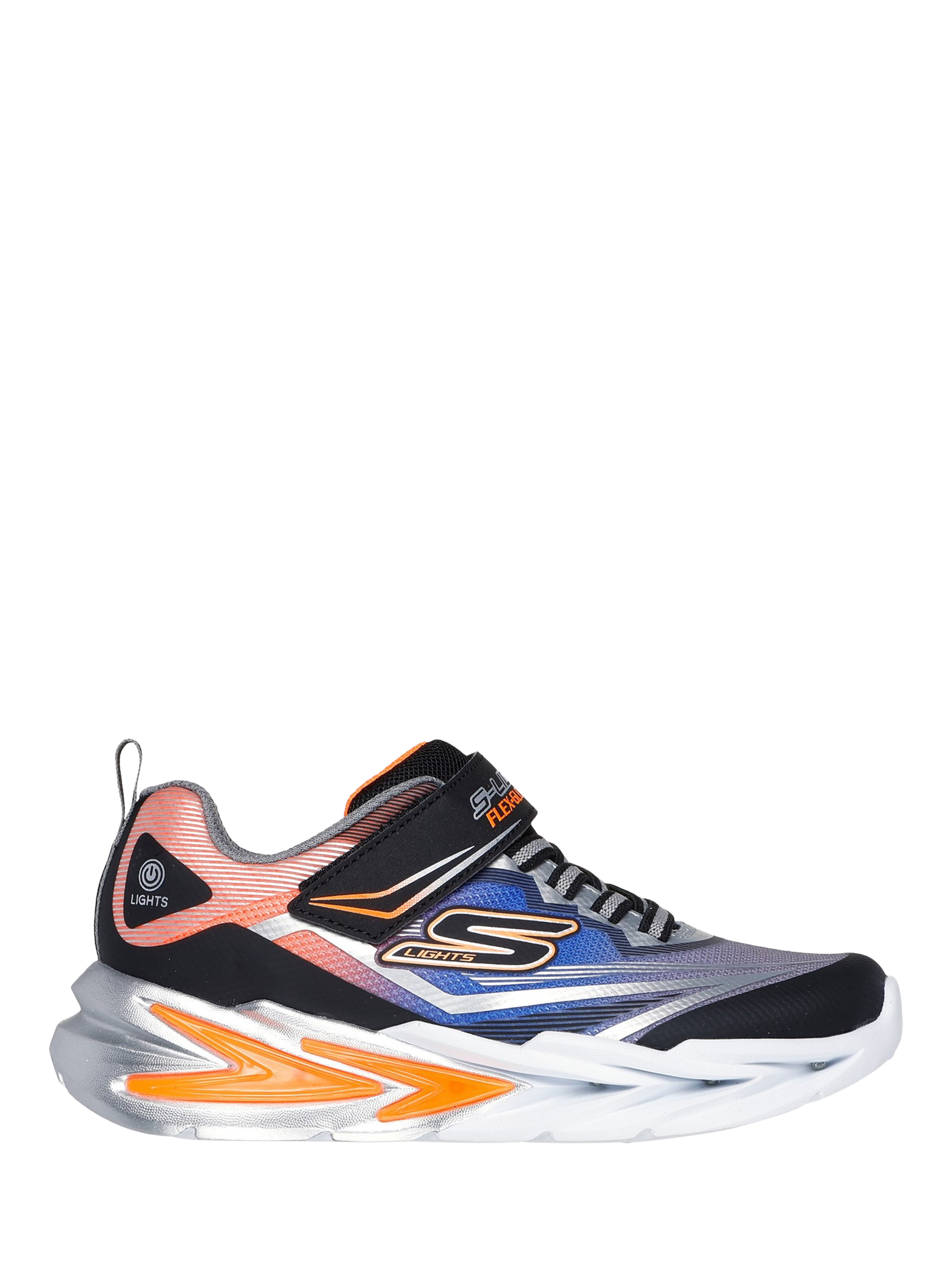 Product image 1 of 4, which shows Skechers Kids' S-Lights® Flex-Glow Ultra, Black/Silver, EU27