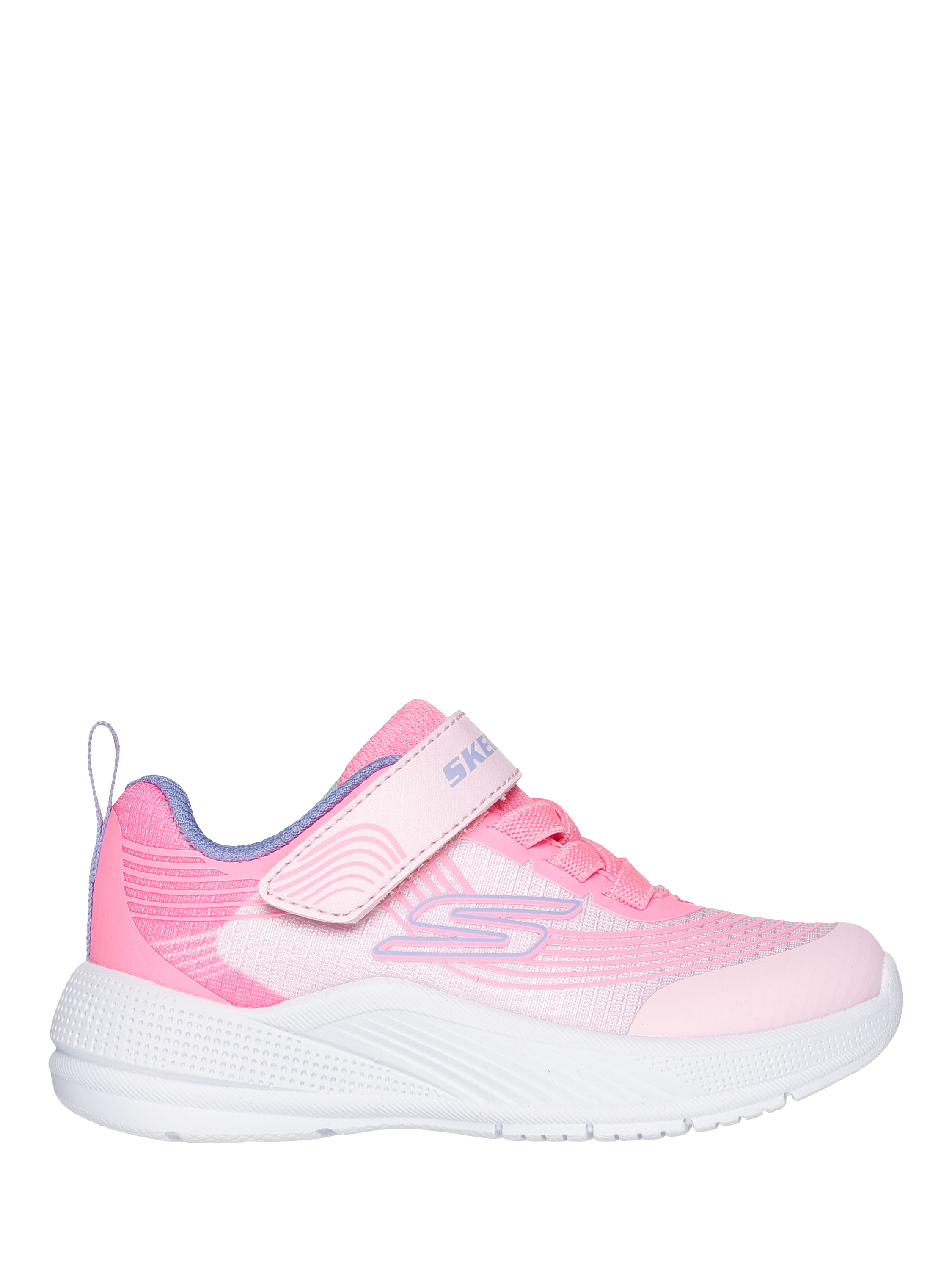 Product image 1 of 5, which shows Skechers Kids' Microspec Advance Trainers, Pink/ Lilac, EU21