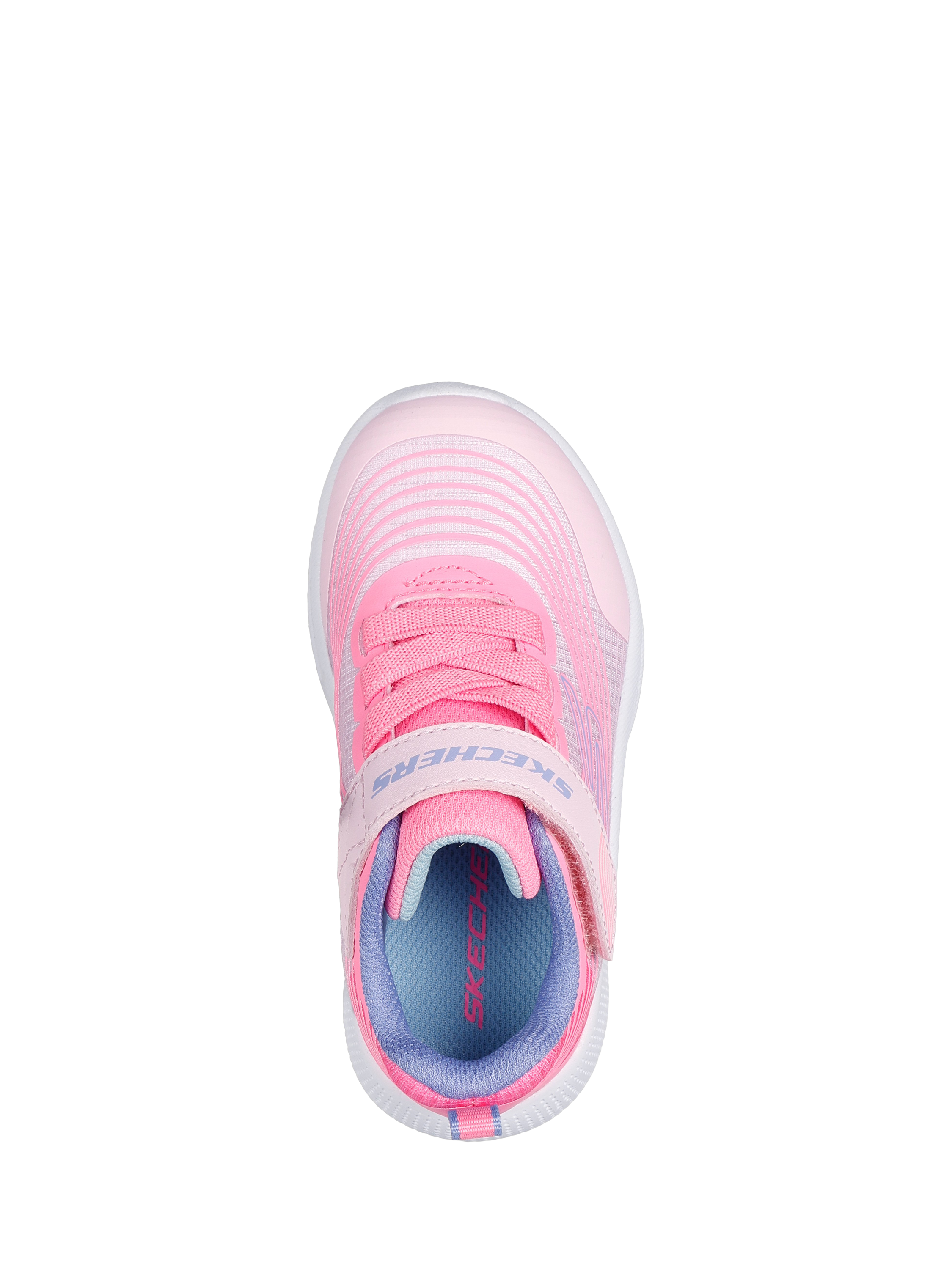 Product image 4 of 5, which shows Skechers Kids' Microspec Advance Trainers, Pink/ Lilac, EU21