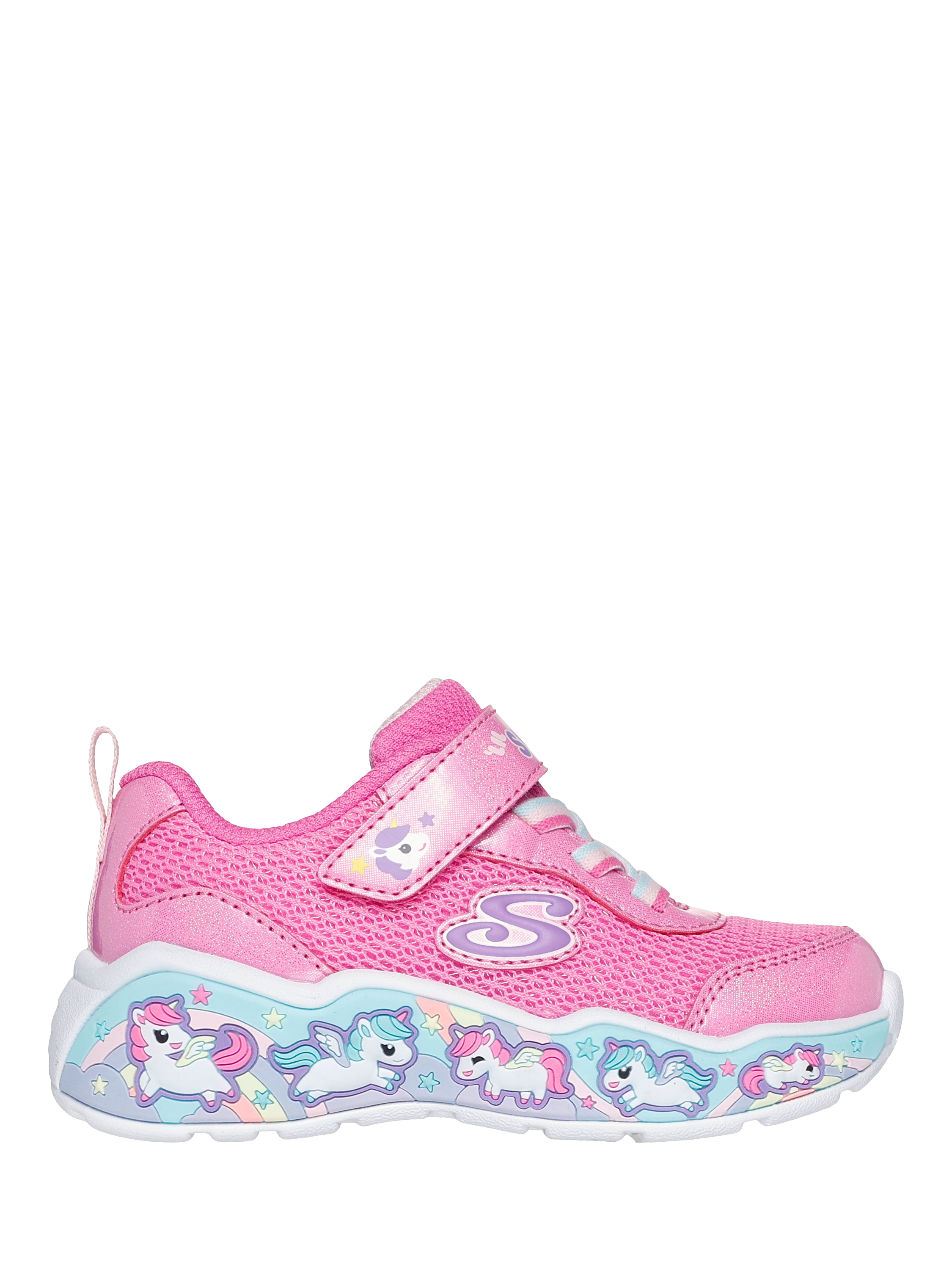 Product image 1 of 5, which shows Skechers Kids' Play Scene Fun Squad Trainers, Pktm, EU21