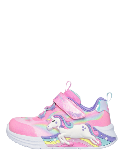 Skechers Kids' S-Lights® Unicorn Chaser Trainers - view 2, Pktm
