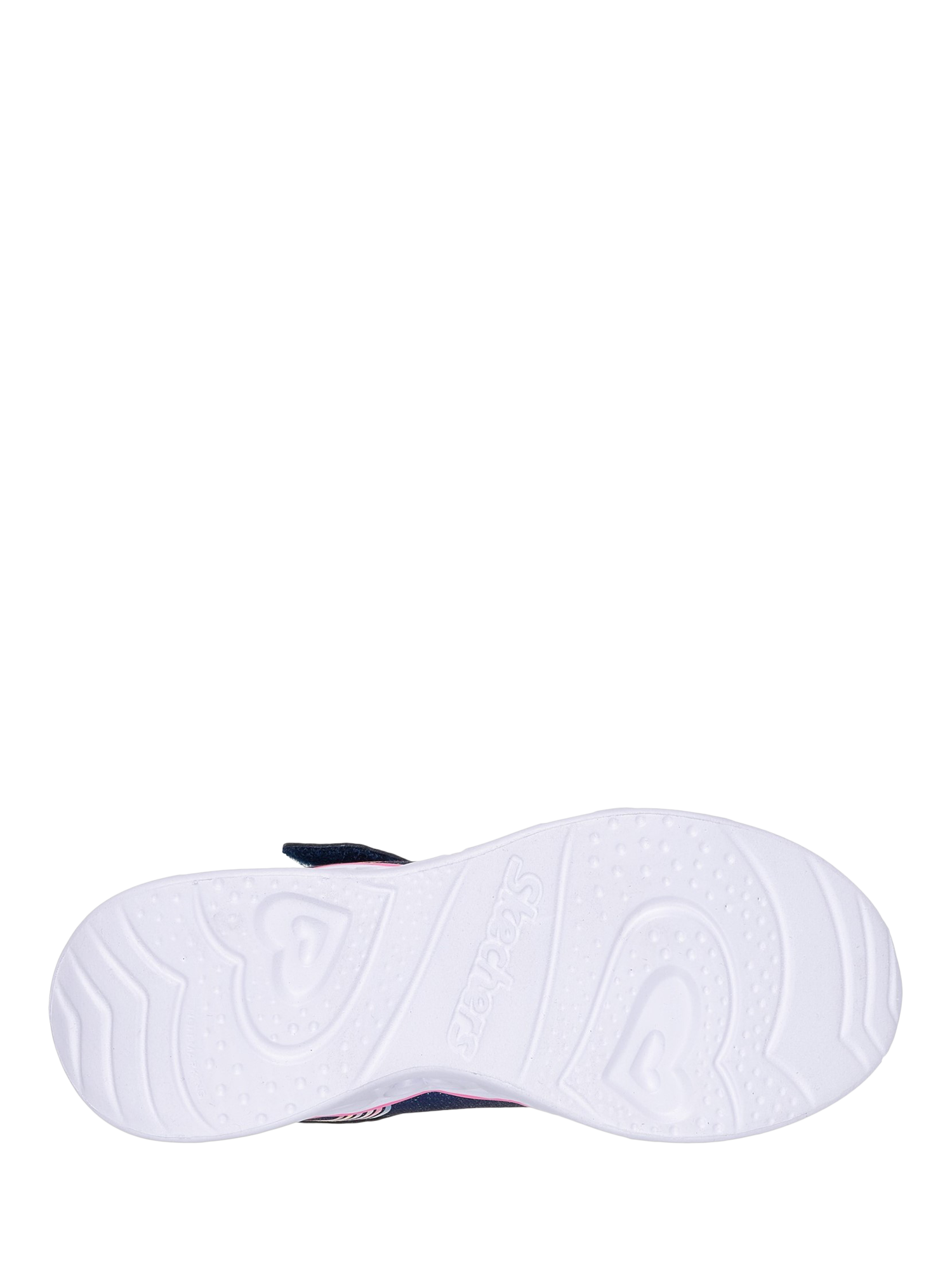 Product image 3 of 4, which shows Skechers Kids' Retro Hearts Light Up Trainers, Navy/Multi, 9.5 Jnr