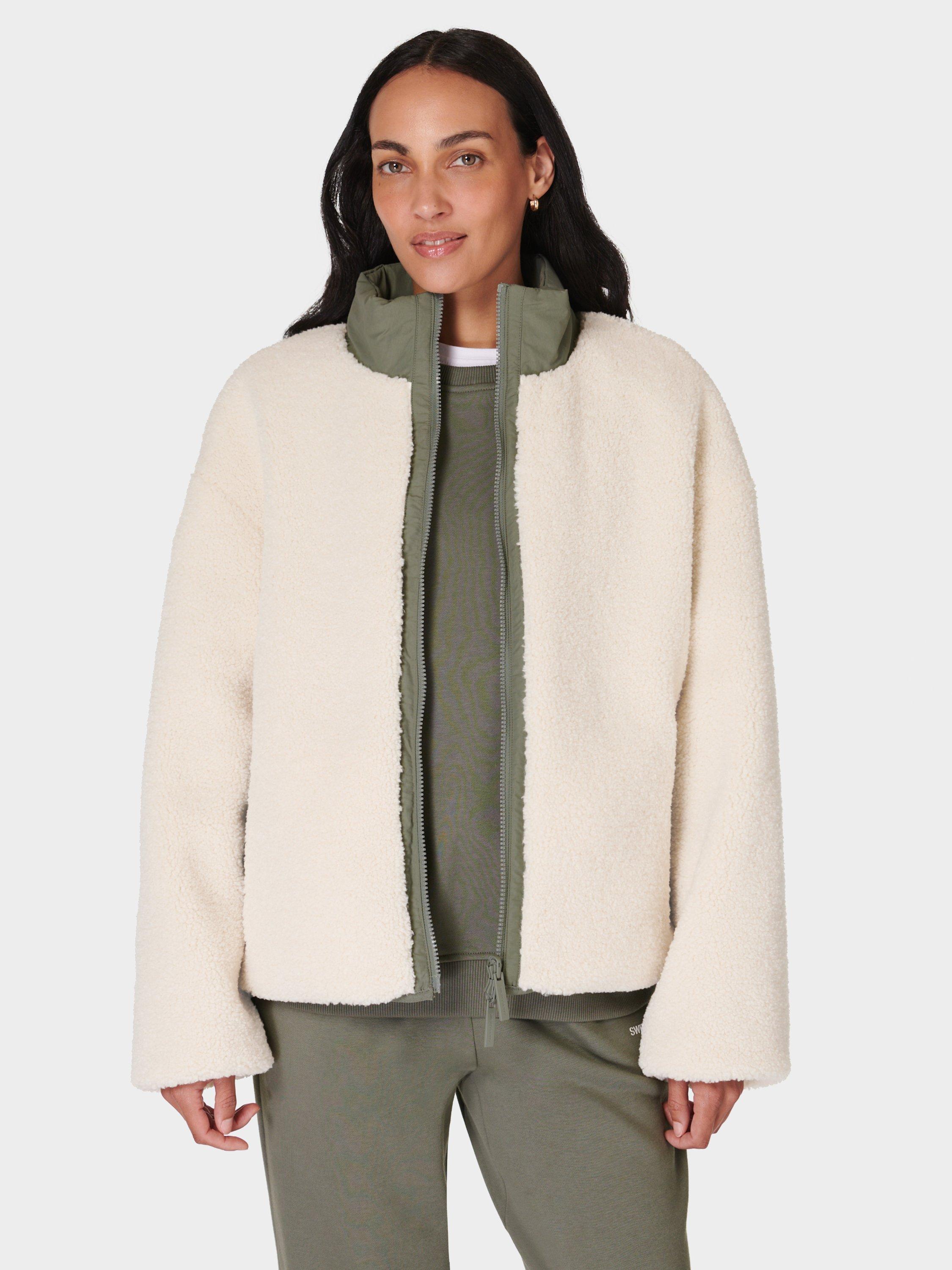 Women's reversible sherpa jacket sales