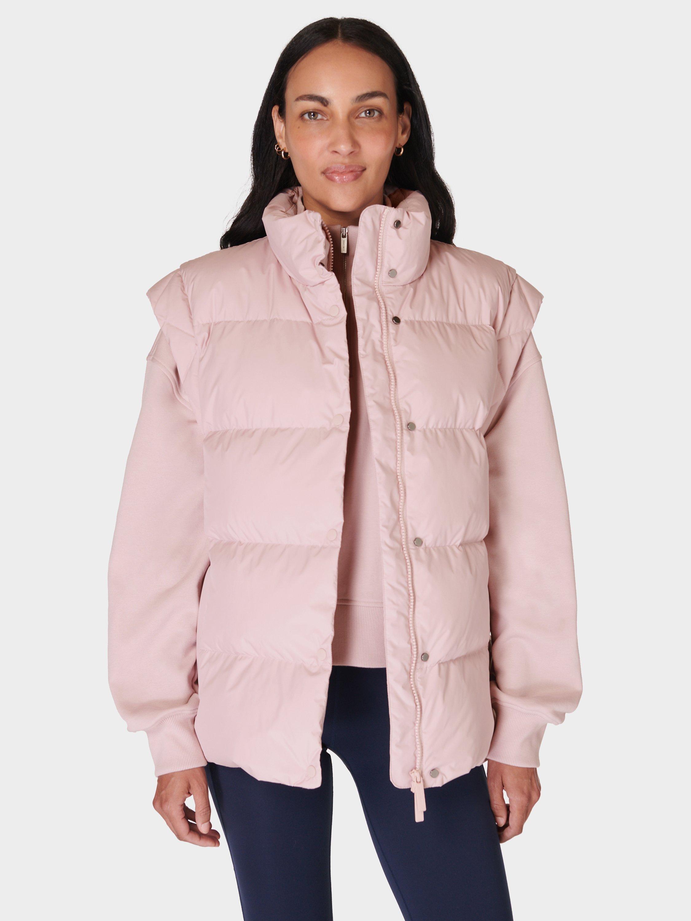 Sweaty Betty Nimbus Puffer Gilet, Pirouette Pink