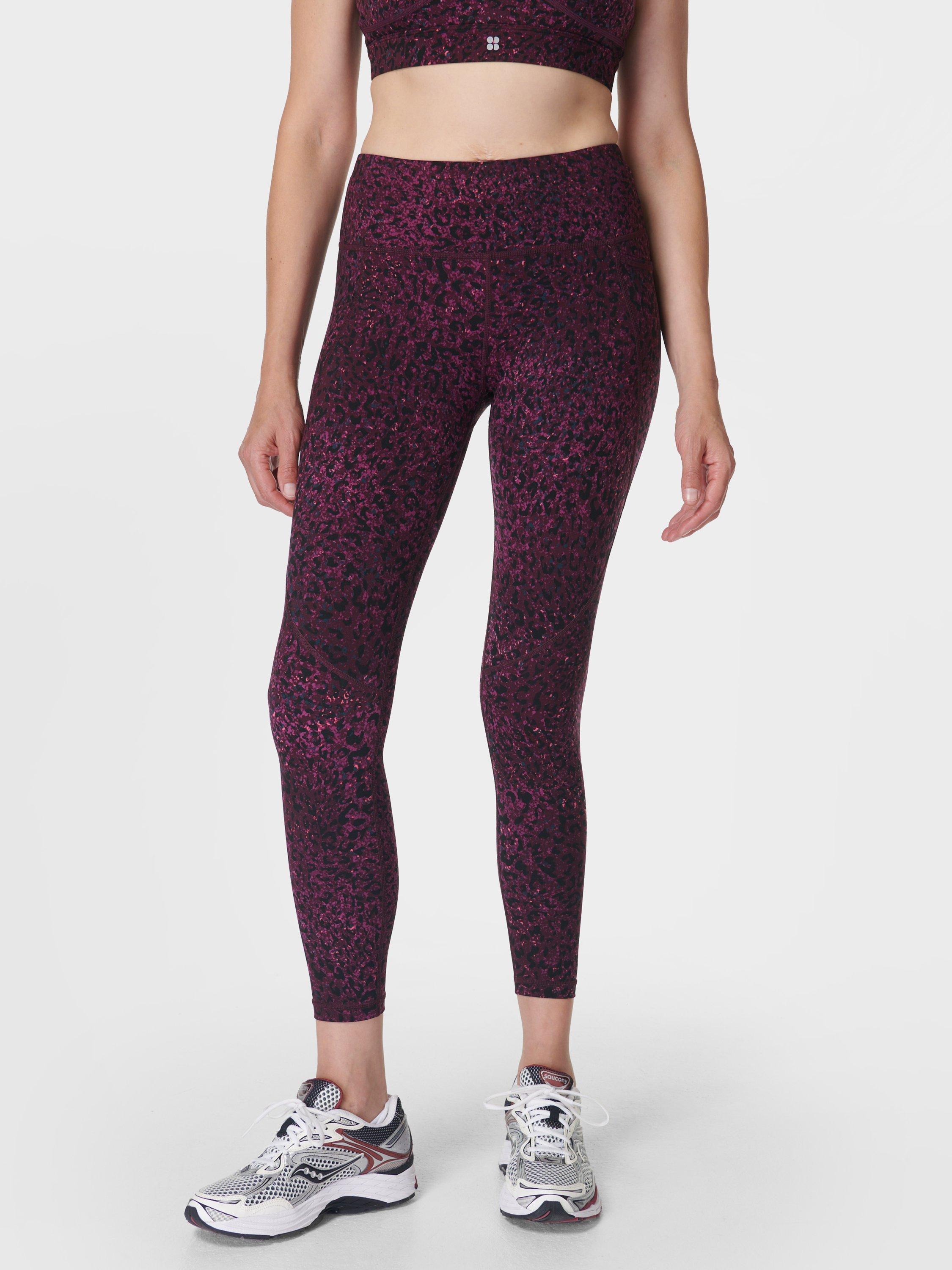 Sweaty Betty Power Workout Leggings 7/8 Length in Retro Red discount Print