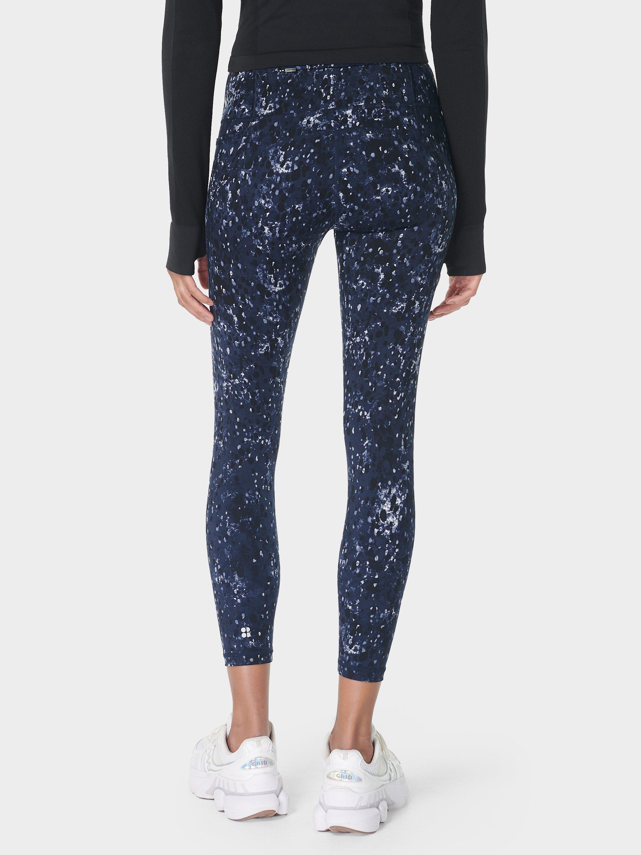 Product image 2 of 7, which shows Sweaty Betty Power 7/8 Workout Leggings, Blue Ebony Print, XXS