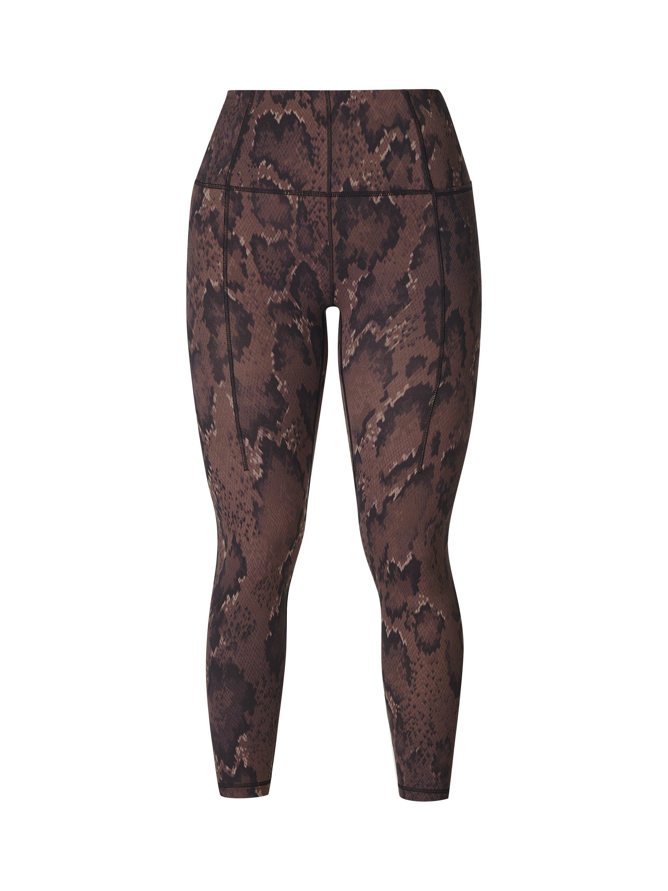 Product image 5 of 6, which shows Sweaty Betty Super Soft 7/8 Yoga Leggings, Brown Python Print, XS