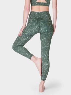 Sweaty Betty Super Soft 7/8 Yoga Leggings, Green Multi Speckle - view 2, Green Multi Speckle
