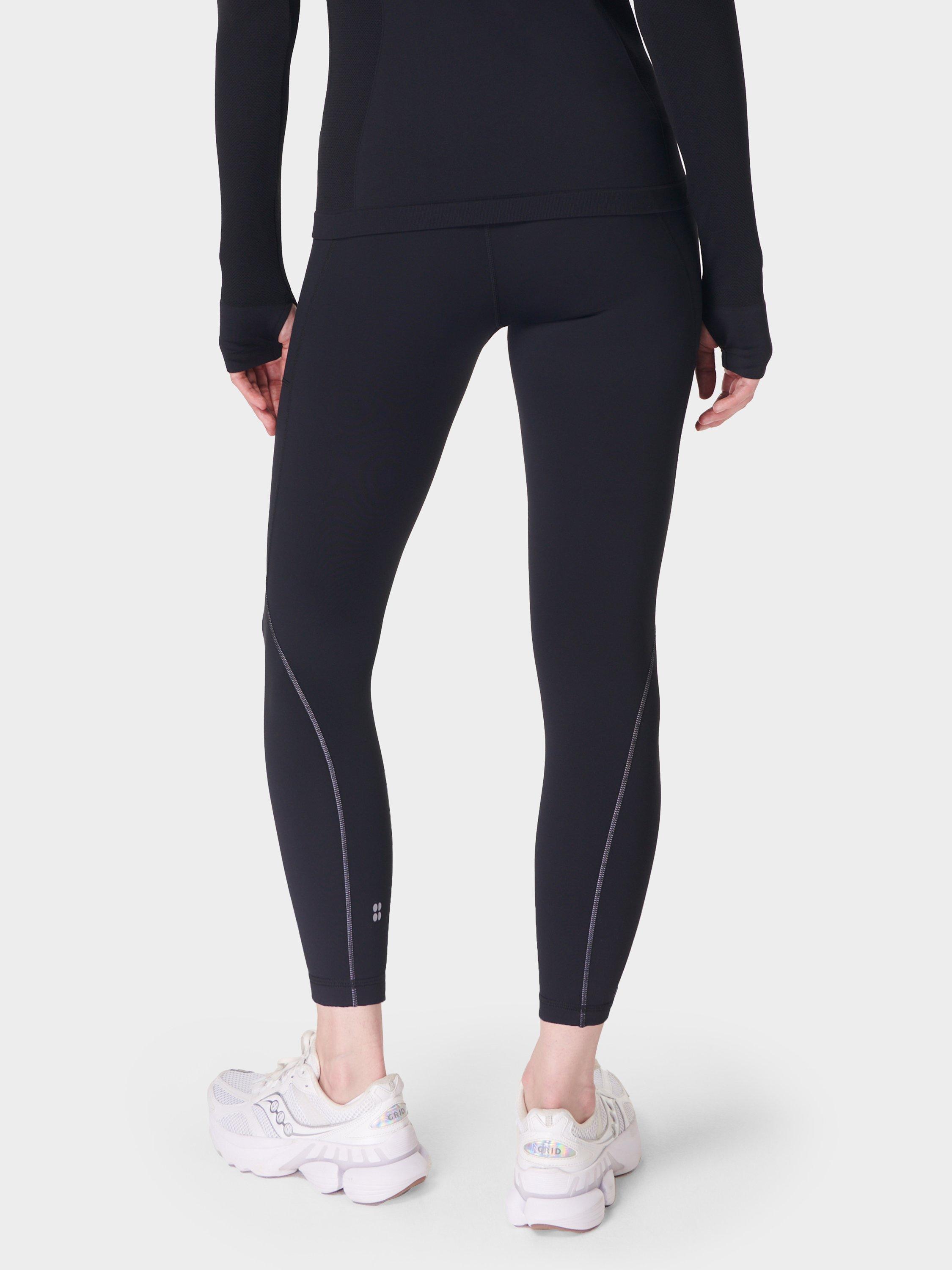 Product image 2 of 8, which shows Sweaty Betty Winter Run 7/8 Leggings, Black, S