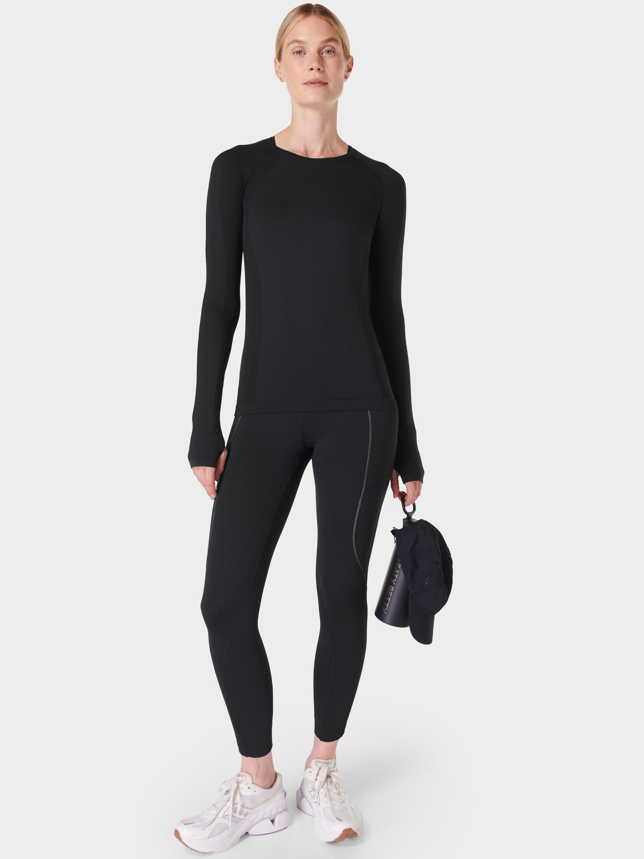Product image 3 of 8, which shows Sweaty Betty Winter Run 7/8 Leggings, Black, S