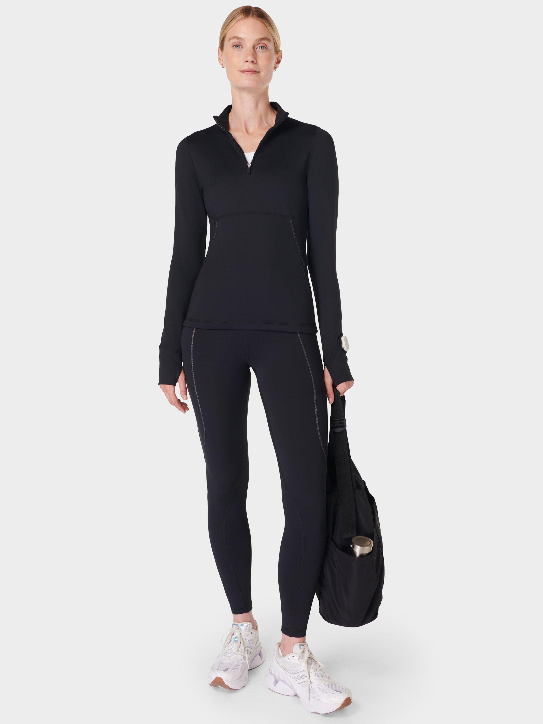 Product image 3 of 8, which shows Sweaty Betty Winter Run Leggings, Black, XXS
