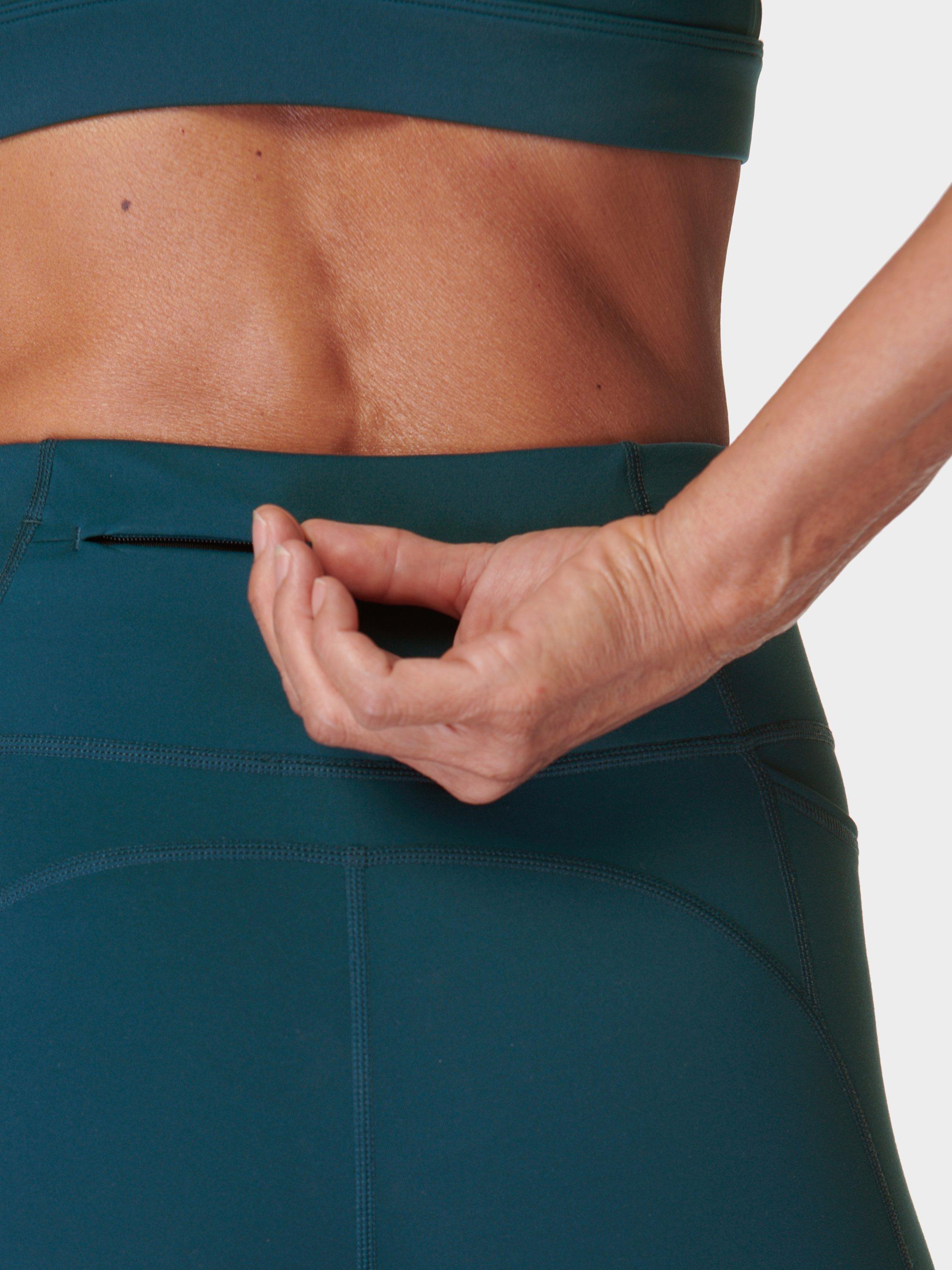 Product image 6 of 8, which shows Sweaty Betty Winter Run Leggings, Deep Green, XS